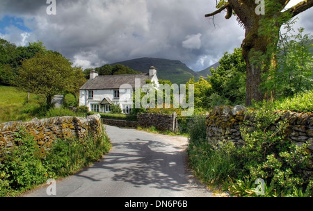 Pretty Cumbrian cottage near Grasmere, The Lake District, England. Stock Photo