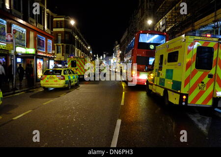 London, UK. 19th Dec. Accident at Apollo theatre, Shaftsbury Avenue, London when a ceiling collapses during a performance. More than 80 people were injured. Credit:  Rachel Megawhat/Alamy Live News Stock Photo