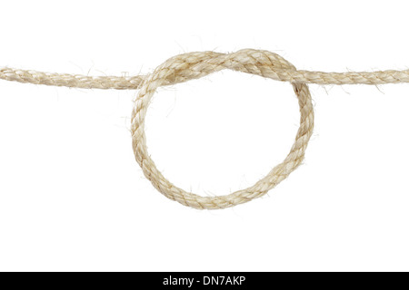 Sisal Rope Loops loop from sisal rope, on white background Stock Photo - Alamy