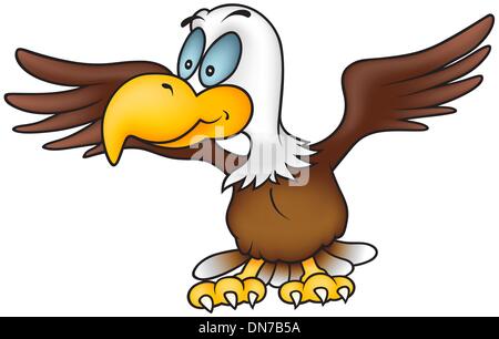 Vector cartoon of a bald eagle Stock Vector Art & Illustration, Vector