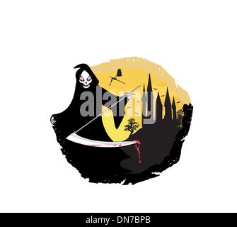 Grim reaper illustration Stock Vector