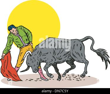 Bullfighter Matador Bullfighting Stock Vector