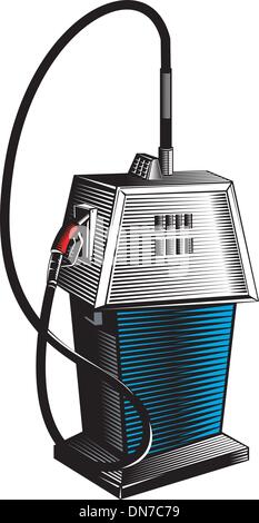 Fuel Pump Station Retro Stock Vector Image & Art - Alamy