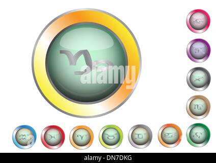 Set of zodiac icon vector, eps.10 Stock Vector
