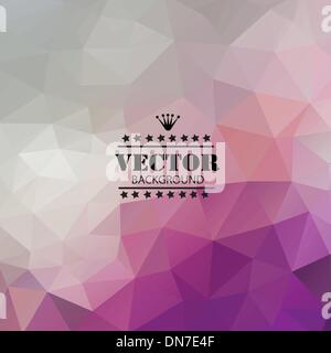 Retro background with triangular polygons and mustache. Stock Vector