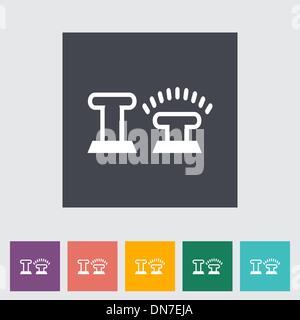 Icon lock car doors. Stock Vector
