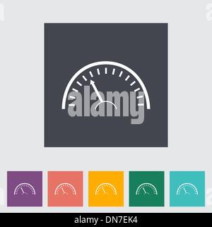Speedometer flat icon. Stock Vector