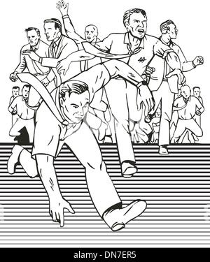 People Running Stock Vector