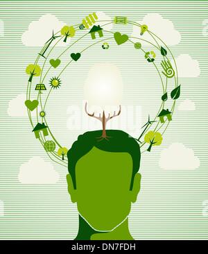 Human recycle compromise concept Stock Vector