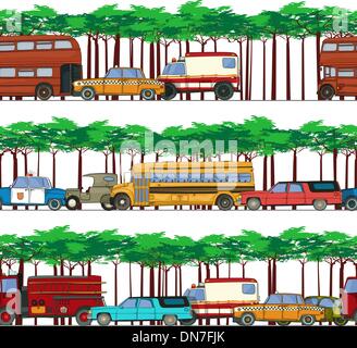 Seamless cars pattern Stock Vector