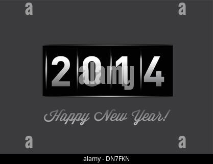 New Year counter 2014 Stock Vector