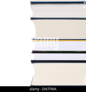 Stack of books and school supplies isolated on a white background Stock ...