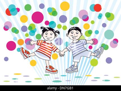 Two Children Painting Stock Vector Image & Art - Alamy
