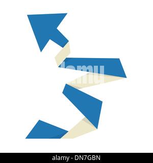 The origami arrow Stock Vector