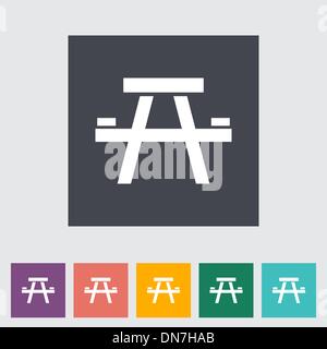Camping table Stock Vector