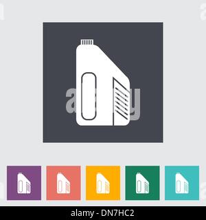 Jerrycan single flat icon. Stock Vector