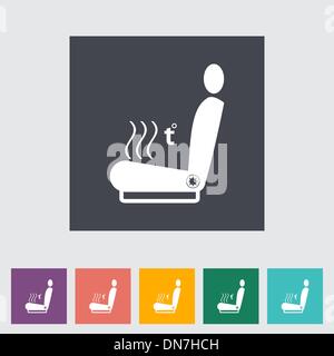 Icon heated seat. Stock Vector