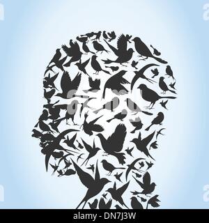 Bird a head Stock Vector