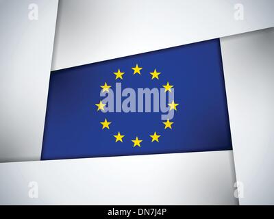 Europe Country Flag Geometric Background Stock Vector