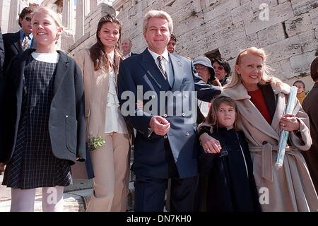 Dec. 30, 2002 - CREDIT: Globe Photos NAME/ /   I2062SX.ATHINA ONASSIS & HER FATHER THIERRY ROUSSEL WITH FAMILY TOUR ATHENS GREECE SURROUNDED BY BODYGUARDS, AT THE ACROPOLIS  GREECE..3/22/98.. SPHINX/  /    1998.ATHINA ONASSIS & HER FATHER THIERRY ROUSSEL WITH FAMILY(Credit Image: © Globe Photos/ZUMAPRESS.com) Stock Photo