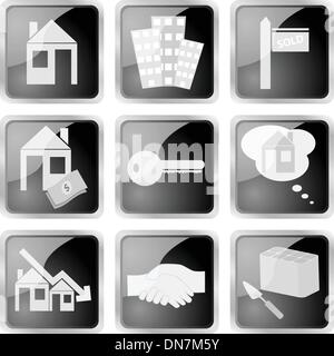 Real estate icon set Stock Vector
