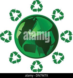 Recycling Earth 2 Stock Vector