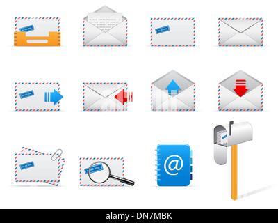 Mail icons Stock Vector