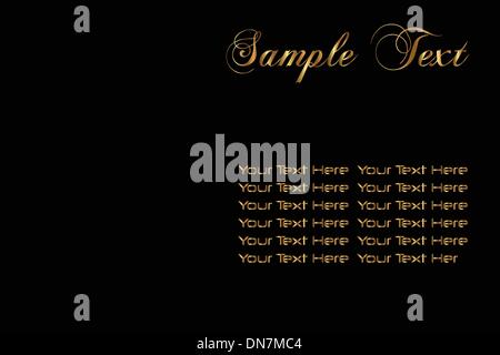 Sample Text Gold Stock Vector