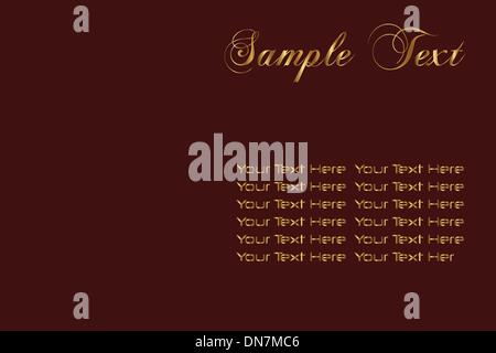 Sample Text Gold Stock Vector