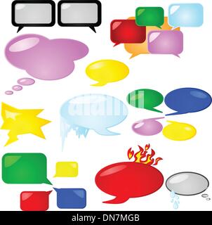 Thought and speech bubbles Stock Vector