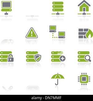 Network & Server // Natura Series Stock Vector