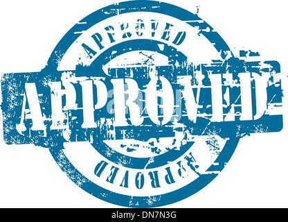 Grunge red approved word rubber square seal stamp on white background ...