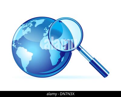 Global search vector icon Stock Vector