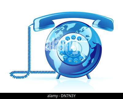 World telephone Stock Vector