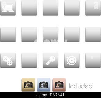 Computer & Devices // Metallic Series Stock Vector