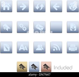 Web Navigation // Metallic Series Stock Vector