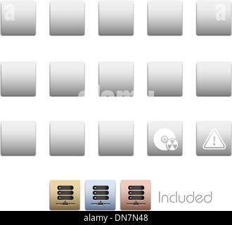 Network & Server // Metallic Series Stock Vector
