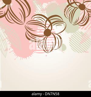 Delicate pattern with pastel colored flowers. Stock Vector