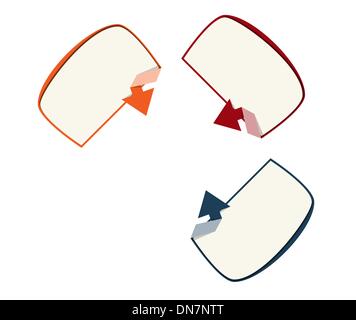 The rotating templates with arrow Stock Vector