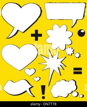 Colorful paper bubble for speech Stock Vector