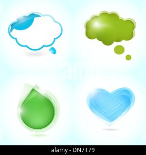 Colorful paper bubble for speech Stock Vector