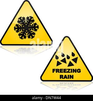 Snow and freezing rain Stock Vector