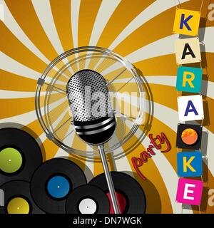 Karaoke party design Stock Vector