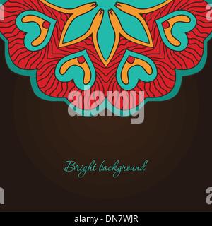 Vintage background with bright colors mandala Stock Vector