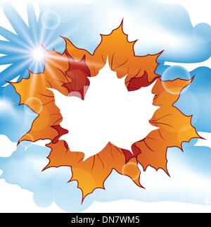 Autumn leaves background and copy space Stock Vector Image & Art - Alamy