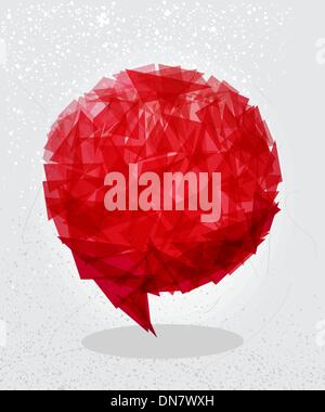 Red social bubble shape. Stock Vector