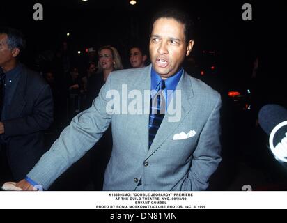 Sept. 23, 1999 - K16689SMO: ''DOUBLE JEOPARDY'' PREMIERE.AT THE GUILD THEATRE, NYC.  09/23/99.BRYANT GUMBEL. SONIA MOSKOWITZ/   1999(Credit Image: © Globe Photos/ZUMAPRESS.com) Stock Photo