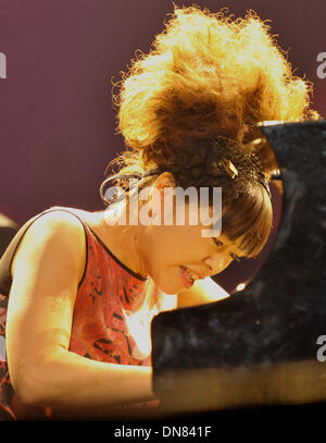 Berlin, Germany. 19th Dec, 2013. The Japanese jazz pianist Hiromi Uehara on stage at the AIDA-Night of the Proms show in Berlin, Germany, 19 December 2013. Photo: Roland Popp/dpa -NO WIRE SERVICE-/dpa/Alamy Live News Stock Photo