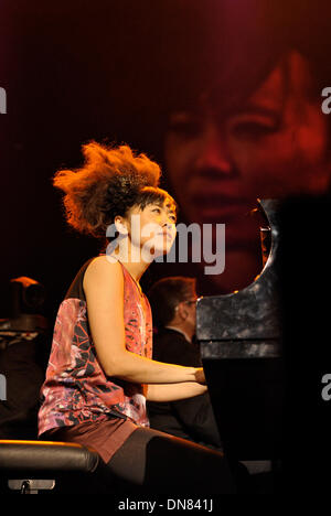Berlin, Germany. 19th Dec, 2013. The Japanese jazz pianist Hiromi Uehara on stage at the AIDA-Night of the Proms show in Berlin, Germany, 19 December 2013. Photo: Roland Popp/dpa -NO WIRE SERVICE-/dpa/Alamy Live News Stock Photo