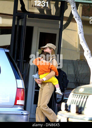 Oct. 28, 2002 - Calista Flockhart and son Liam.leaving preschool.santa monica, ca.10/28/02. Michael Ferguson/   C).K26982MF(Credit Image: © Globe Photos/ZUMAPRESS.com) Stock Photo